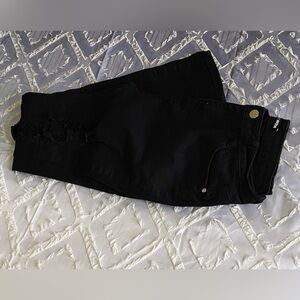 Black Distressed Women's Jeans